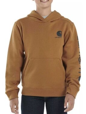 Carhartt Youth Brown Hooded Logo Sweatshirt